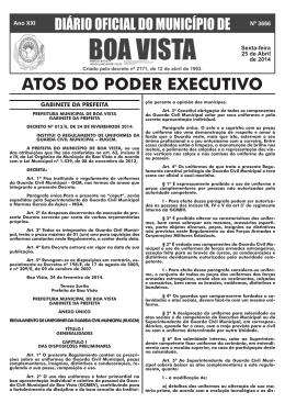 dom nº 3666.indd - Prefeitura Municipal de Boa Vista