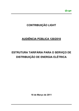 contribuição light audiência pública 120/2010 estrutura