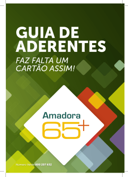 Guia de Aderentes - Cartão Amadora 65 +