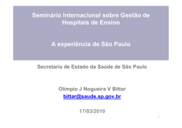 Hospitais de Ensino no Estado de São Paulo