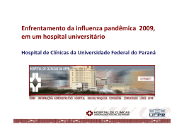 Enfrentamento da influenza pandêmica 2009, em um hospital