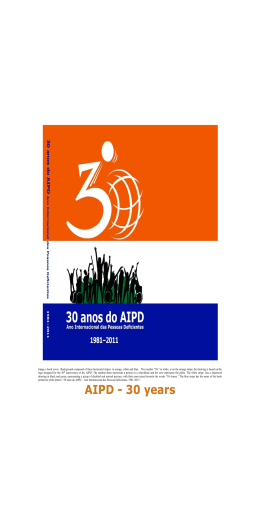 AIPD - Secretaria de Estado dos Direitos da Pessoa com Deficiência