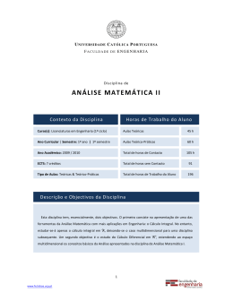 ANÁLISE MATEMÁTICA II - Universidade Católica Portuguesa