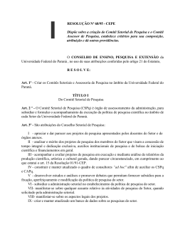 Resolução nº 68/95-CEPE - Universidade Federal do Paraná