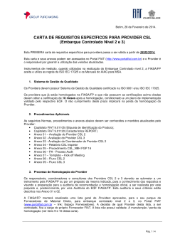 Carta Requisitos EspecÃficos Providers CSL 2 e 3