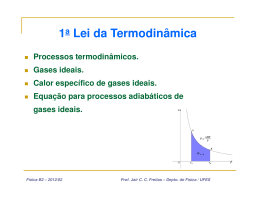 processos termodinâmicos e gases ideais.