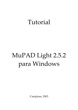 Tutorial MuPAD Light 2.5.2 para Windows