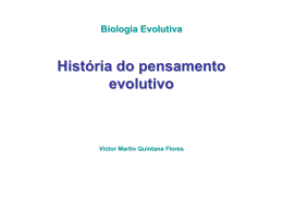 História do pensamento evolutivo