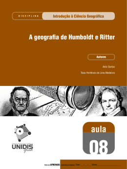 A geografia de Humboldt e Ritter - UEPB