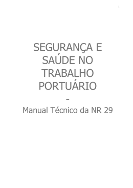 Manual Técnico da NR 29