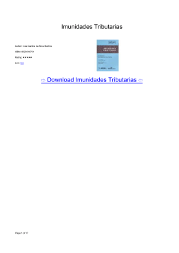 Imunidades Tributarias (Ives Gandra da Silva Martins)