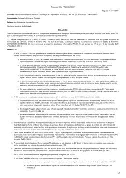 Processo CVM nºRJ2003/10947 Reg.Col. nº 4244/2003 Assunto