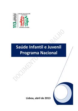 Programa de Intervenção Saúde Infantil e Juvenil - Direcção