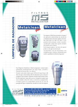 Catálogo Metalclean Plus e Standard