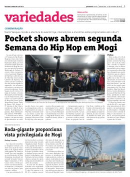 Pocket shows abrem segunda Semana do Hip Hop em Mogi