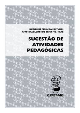 SUGESTÃO DE ATIVIDADES PEDAGÓGICAS - Cefet-MG