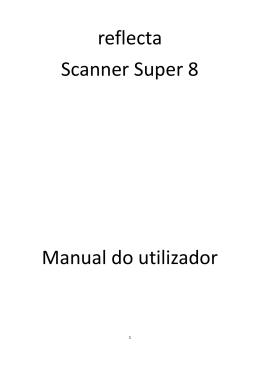 reflecta Scanner Super 8 Manual do utilizador
