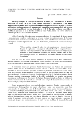 Economia Colonial e Economia Nacional em Caio Prado Júnior e