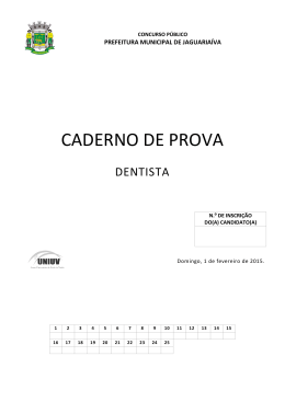 Dentista - Prefeitura Mun. de Jaguariaíva