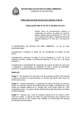 Resolução SMA nº 40, de 07 de Maio de 2014.