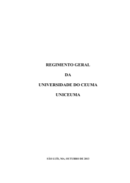 REGIMENTO GERAL DO - Universidade Ceuma