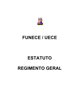 FUNECE / UECE ESTATUTO REGIMENTO GERAL
