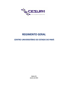 Regimento Geral do CESUPA