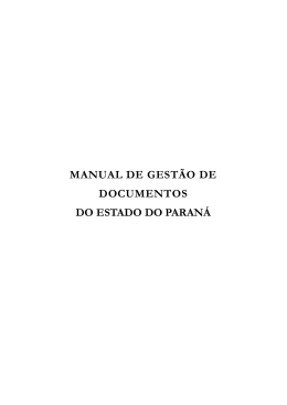 manual de gestão de documentos do estado do paraná