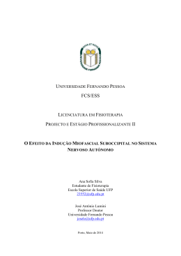 FCS/ESS - Repositório Institucional da Universidade Fernando