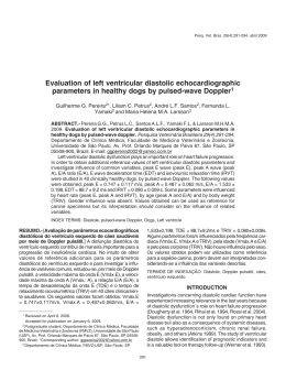 Evaluation of left ventricular diastolic echocardiographic parameters
