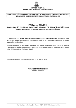 EDITAL nº 008/2012 - Liderança Consultoria