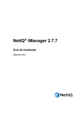 Guia de Instalação do NetIQ® iManager
