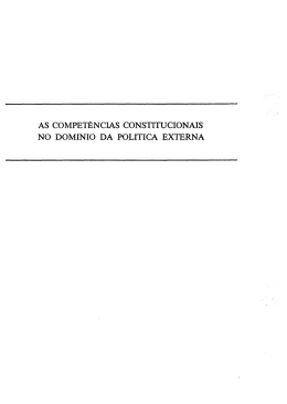 AS COMPE`ffiNCIAS CONSTITUCIONAIS NO DOMíNIO DA