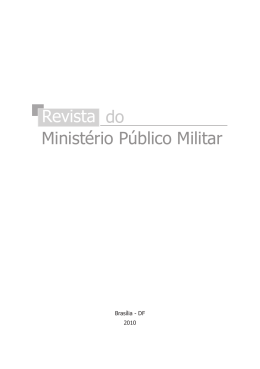 Edição 21 - Ministério Público Militar
