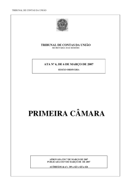 PRIMEIRA CÂMARA - Tribunal de Contas da União