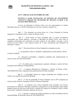 Lei 4008-08 - Prefeitura de Montes Claros-MG