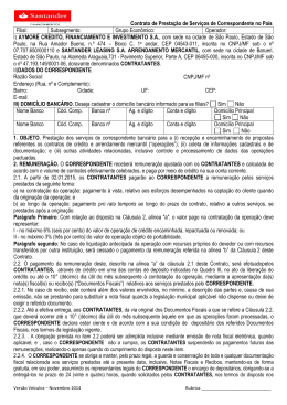 21/11/2014 - Ref.: Contrato de Correspondente no País - sincodiv-rs