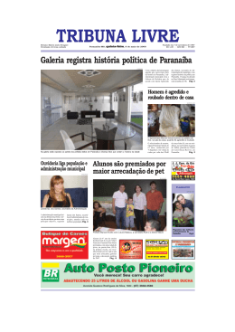 Galeria registra história política de Paranaíba
