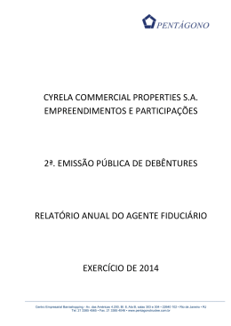 Relatório Anual do Agente Fiduciário (2ª Emissão de