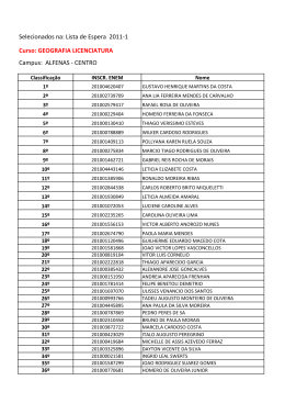 Lista de Espera 2011-1 - Unifal-MG