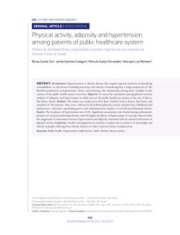 Physical activity, adiposity and hypertension among
