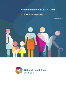 General Bibliography - Plano Nacional de Saúde - Direcção