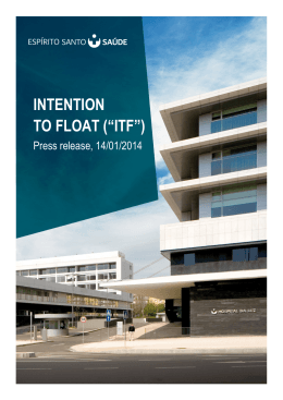 INTENTION TO FLOAT (“ITF”)
