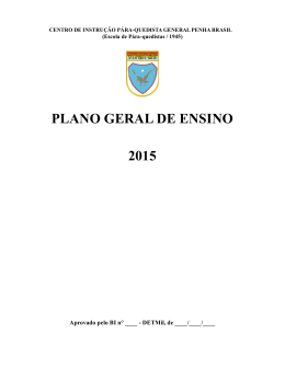 plano geral de ensino 2015 - Centro de Instrução Paraquedista