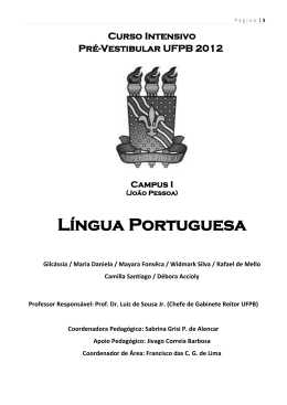 Língua Portuguesa - Universidade Federal da Paraíba