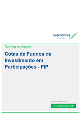 Cotas de Fundos de Investimento em Participações