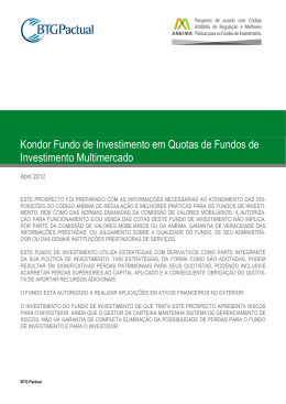 Kondor Fundo de Investimento em Quotas de Fundos de