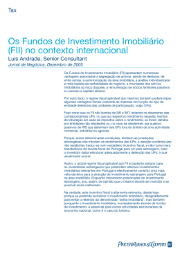 Os Fundos de Investimento Imobiliário (FII) no contexto