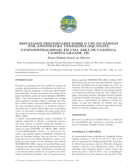 squamata: gymnophthalmidae - Sociedade de Ecologia do Brasil