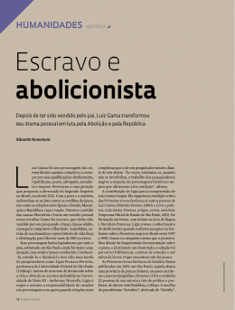 Escravo e abolicionista - Revista Pesquisa FAPESP
